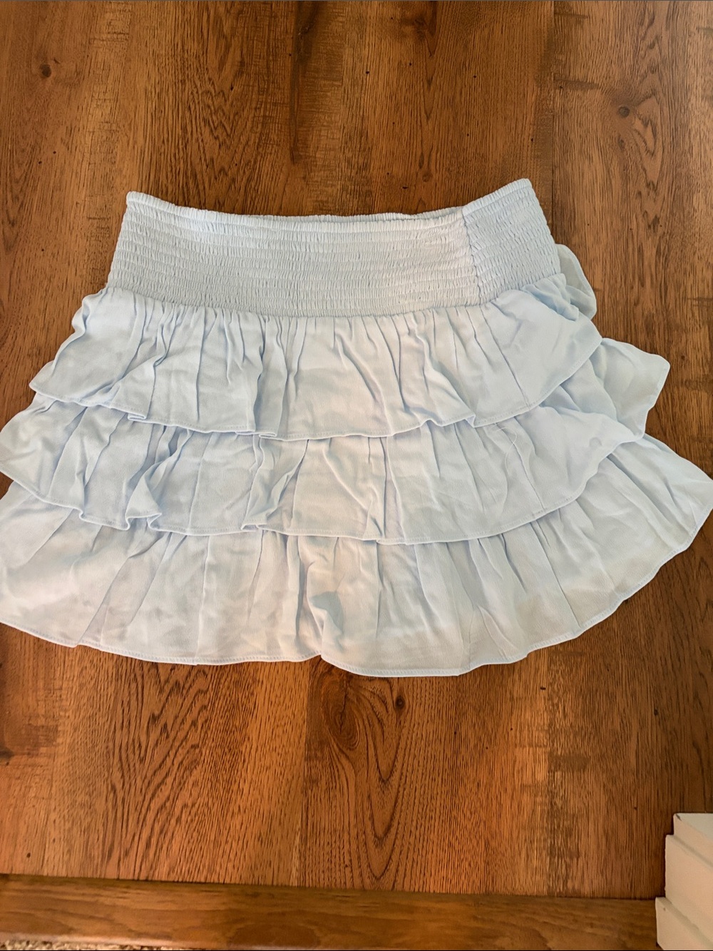 Abound Light Blue Layered Ruffle Skater Skirt